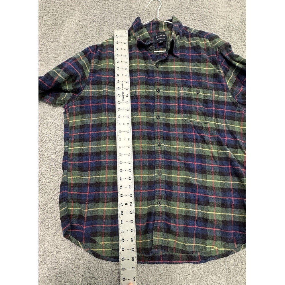 J. Crew Tartan Plaid Midweight Button Down Long‎ Sleeve Flannel Shirt Size XL - Picture 5 of 7